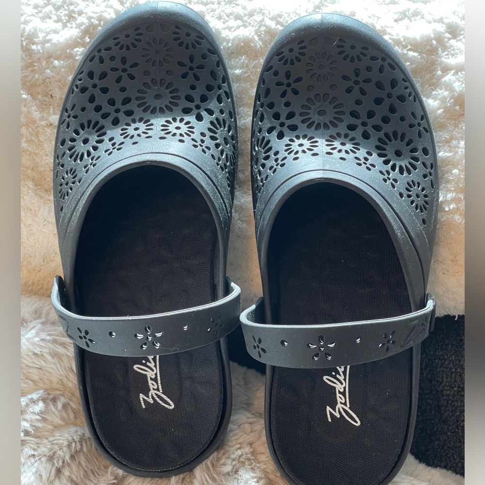 ZODIAC Swivel Strap Clogs-Floral In Black 9M - Picture 8 of 12